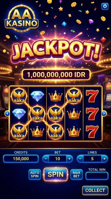 aakasino — layar beranda